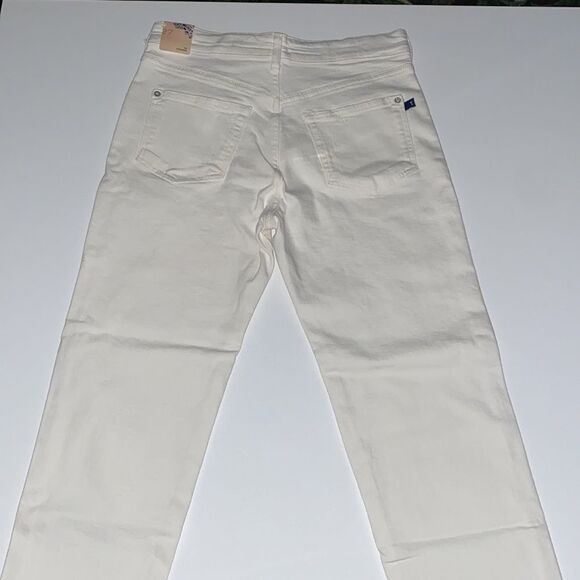 Anthropologie Pilcro Distressed Frayed Hem White Denim Jeans - Picture 15 of 16